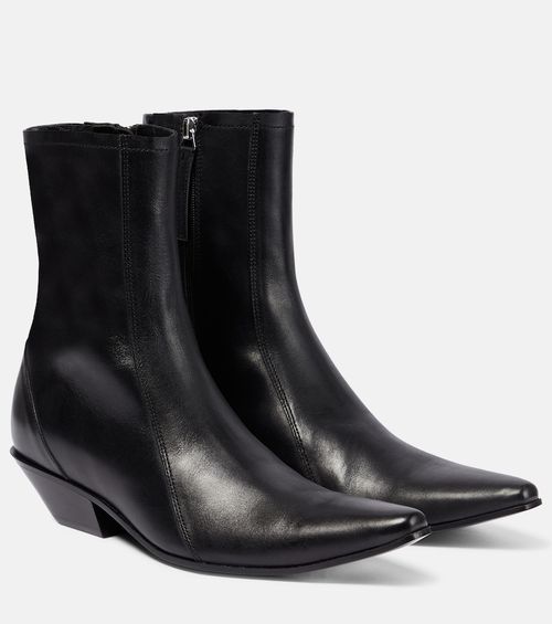 Leather cowboy boots