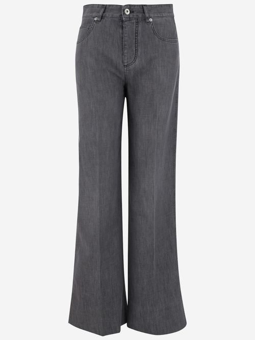 Cotton Denim Jeans — Black