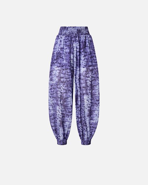 Wide-leg trousers with snake print - L