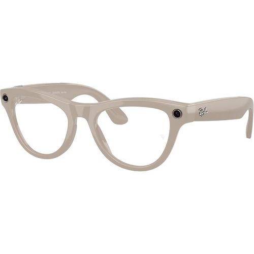 Ray - Ban Unisex Ray - Ban Meta RW4014 Skyler 6700MF - GEN 2 Sunglasses Injected Grey Transparent Geometric Transitions Photochromatic