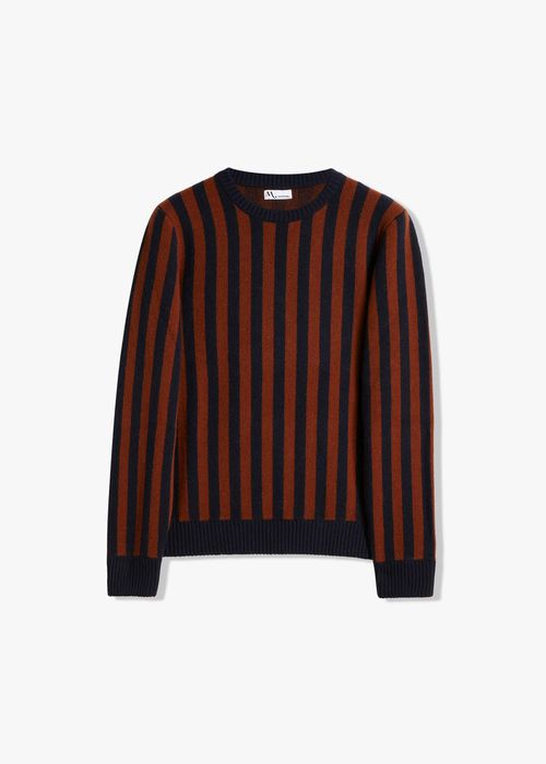 DOPPIAA 남성 Aambunti Round-necked Striped Sweater AAMBUNTI-F2607-2087