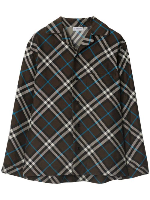 Vintage Check silk shirt - Brown
