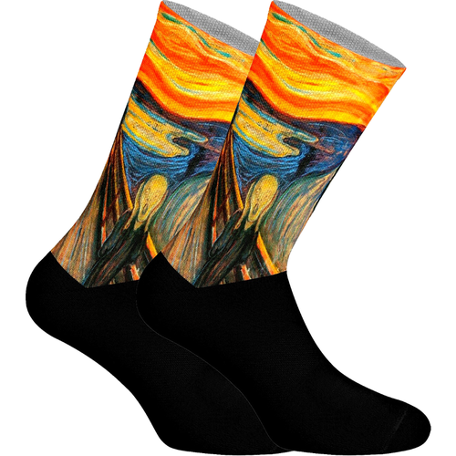 Jenes Socks Unisex Elastic Printed Long - Multicolour