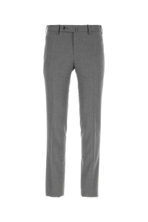 Stretch Virgin Wool Trousers — Gray