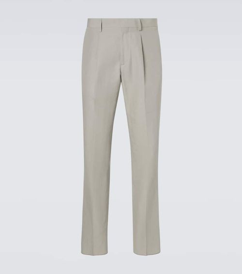 Linen, cotton, and silk chinos