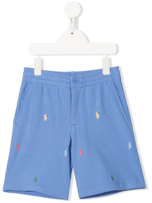 Prepster logo-embroidered athletic shorts - Blue