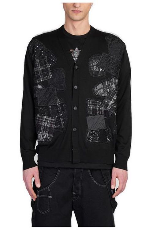 JUNYA WATANABE MAN パッチワーク カーディガン Junya Watanabe MAN | JUNYA WATANABE MAN パッチワーク Vネック
