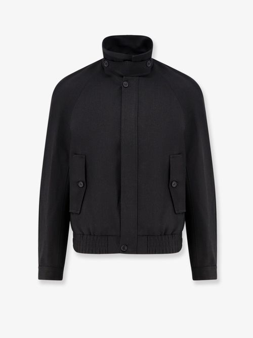 Wool-Blend Zip Jacket — Gray