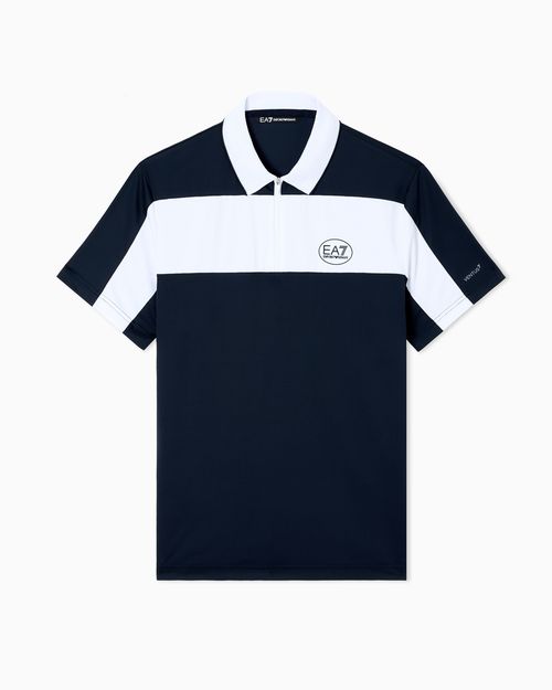 Tennis Pro zip-up polo shirt in VENTUS7 technical fabric