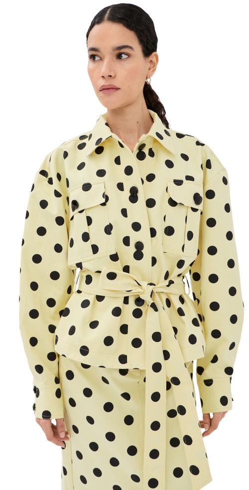 Wanda Overshirt Jacket Lemon Polka Dot