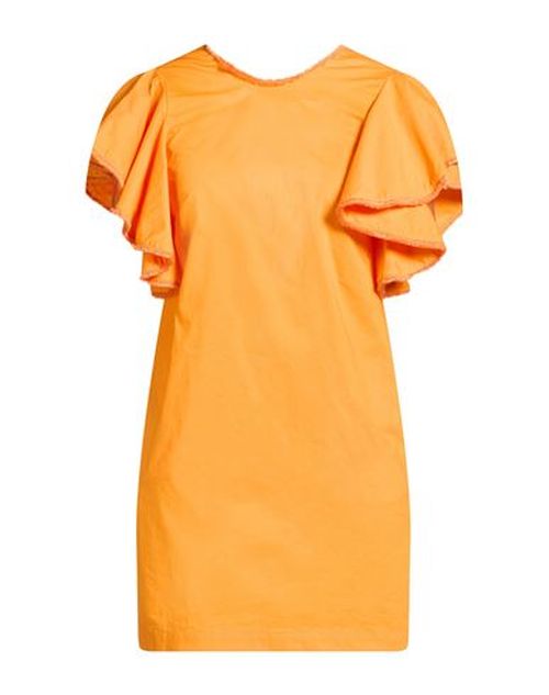 Woman Mini dress Orange Size 2 Cotton