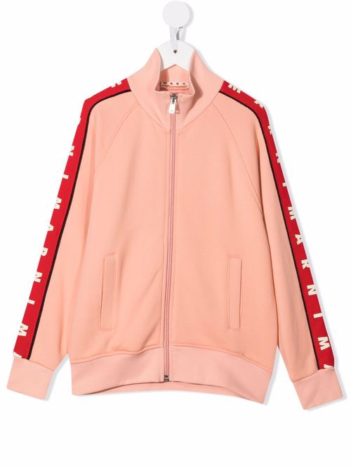 Logo-trim bomber jacket - Orange