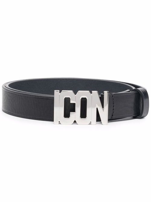 Logo buckle belt - Black
