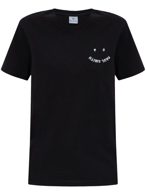 Logo-embroidered T-shirt - Black