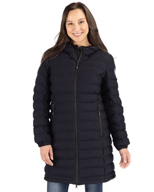 Women's Mission Ridge Repreve Eco Insulated Long Puffer Jacket - Black