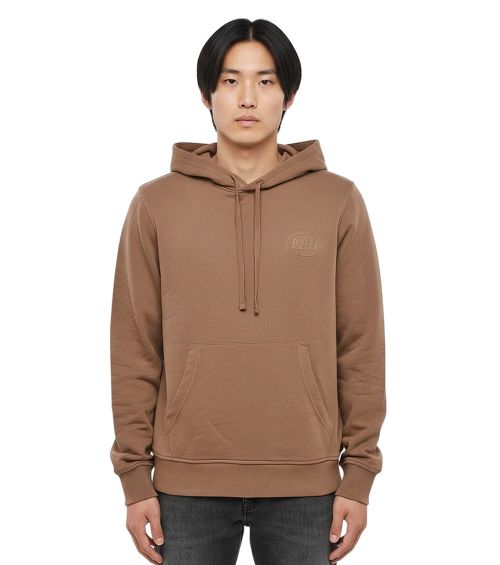 Brown Logo Regular Hoodie
