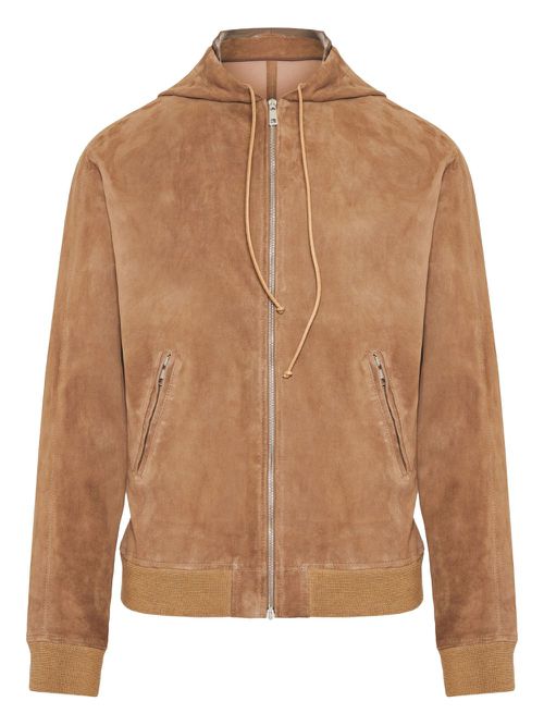 Suede bomber jacket - Brown