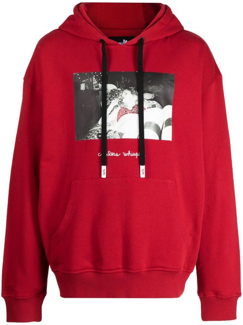 Careless Whisper cotton hoodie - Red