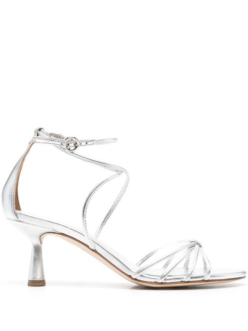Luella 65mm metallic sandals - Silver