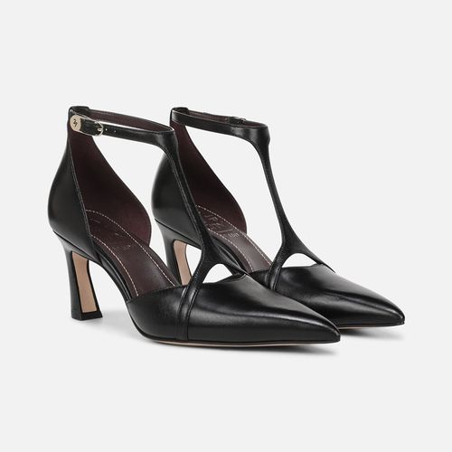 Ezlyn Pump Shoes, Black Leather