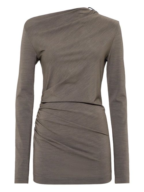 Ruched-detail top - Grey
