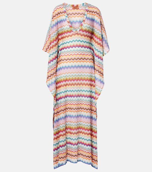Zig Zag lamé beach cover-up
