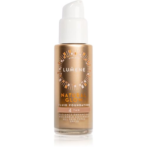Lumene Natural Glow fondotinta illuminante per un look naturale SPF 20 colore 4 Tan Neutra