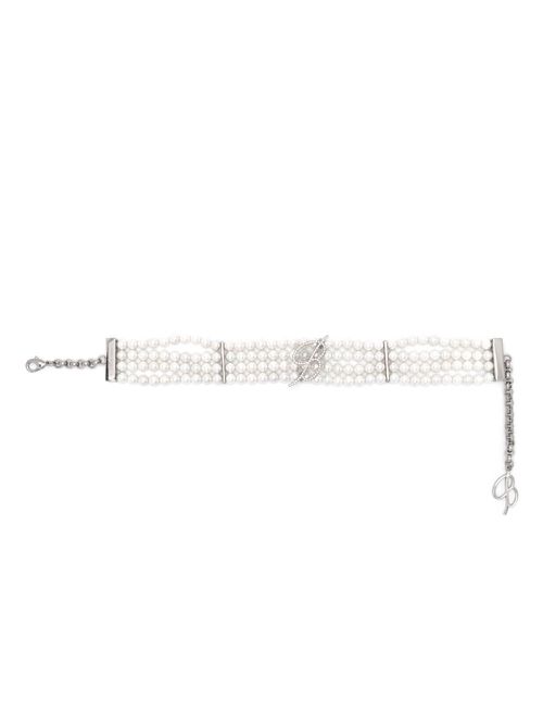 Pearl-embellished choker necklace