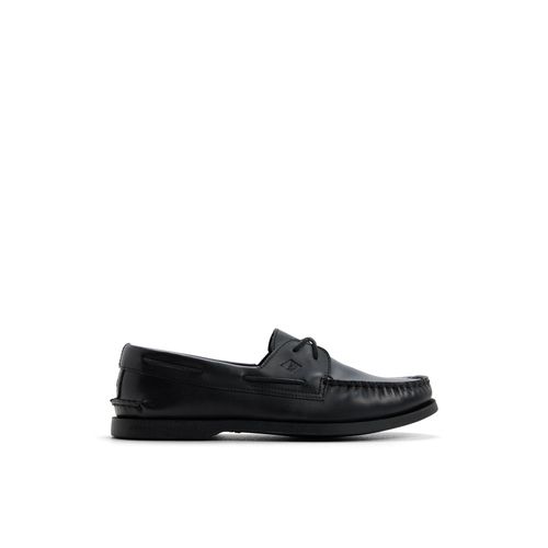 Authentic Original™ 2-Eye Cross Lace Boat Shoe in Other Black