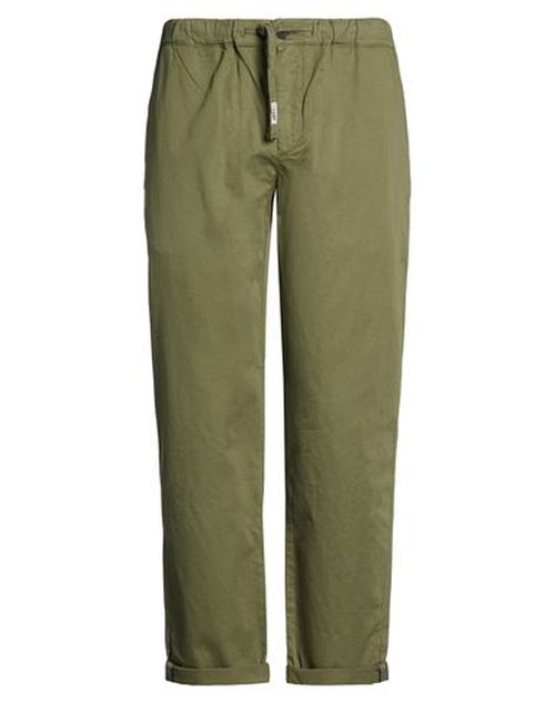 Man Pants Military green Size 36 Cotton, Linen, Elastane
