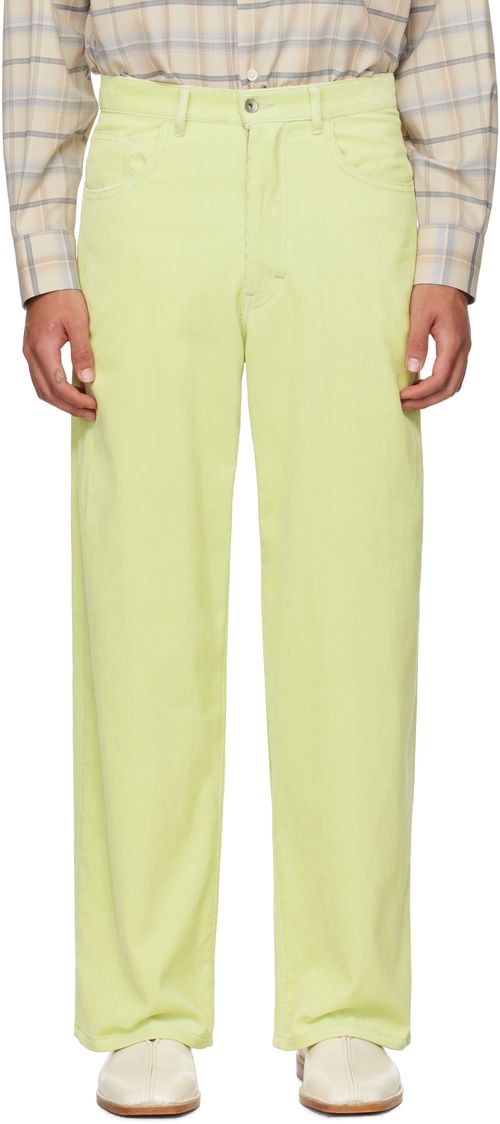 AURALEE Green Finx Corduroy Trousers