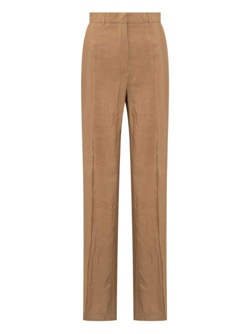 Pressed-crease trousers - Brown