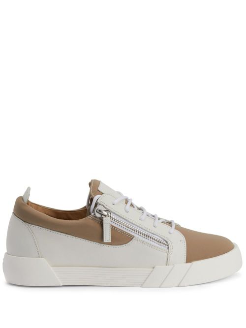 Frankie leather low-top sneakers - Neutrals