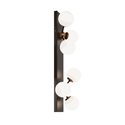 Aged Gold Brass LED Wall Sconce from the Novu Collection