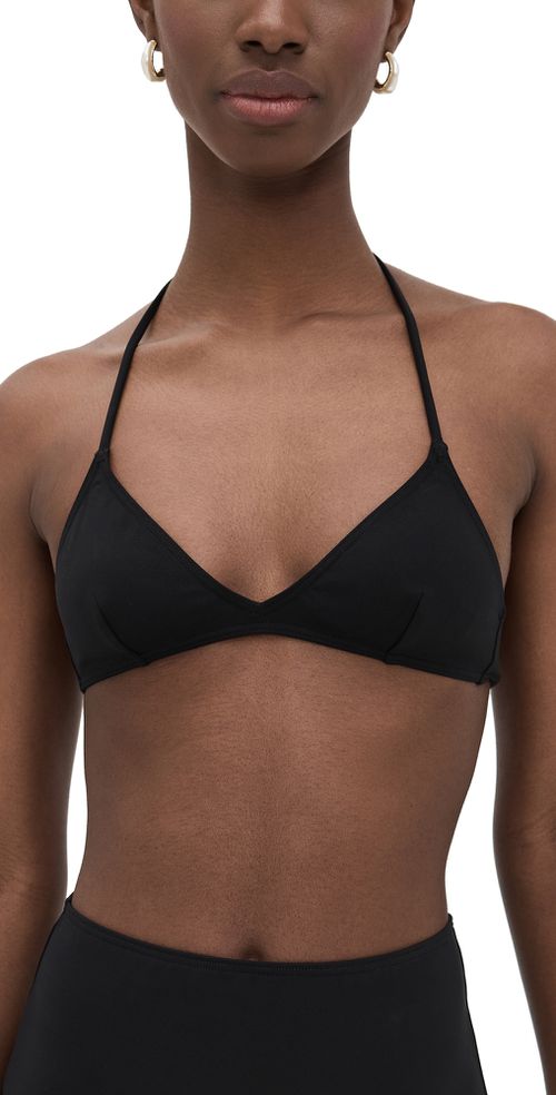 Nili Lotan Triangle Bikini Top Black