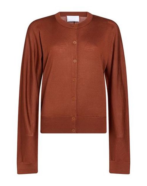 Collezione N_01 Woman Cardigan Brown Size L Merino Wool
