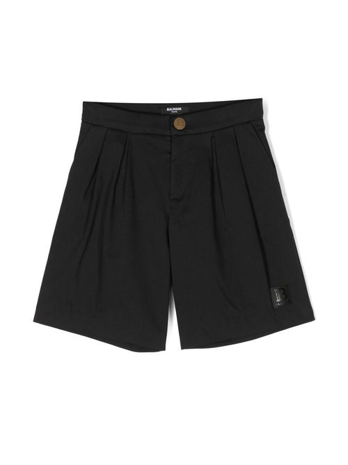 Pleated tailored shorts - Black