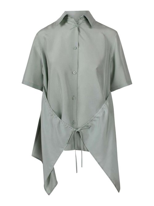 Lace-up blouse