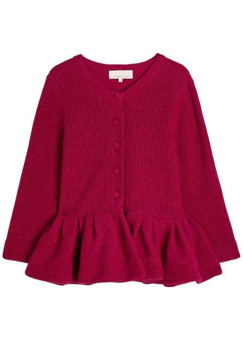 Peplum Cashmere Cardigan