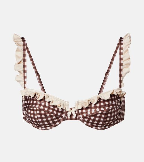 Angela gingham bikini top