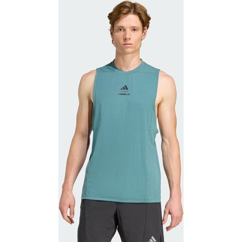 Adidas Performance Mens Les Mills Graphic Tank Top - Teal - X-Sma