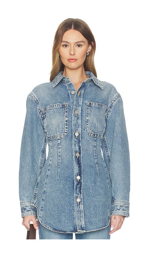 AGOLDE Wilma Shirt in Blue. L. Also in M, S