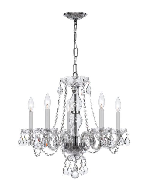 Traditional Crystal 5-Light Spectra Crystal Chrome Chandelier