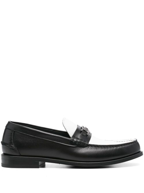 Medusa-plaque loafers - 1B00B NERO RUTENIO ULTRA BLACK