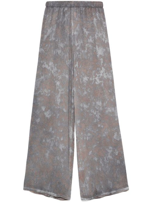 Textured palazzo pants - Grey
