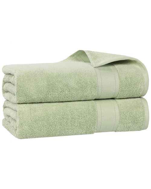 Superior Set of 2 Belmont Zero Twist Cotton Medium Weight Soft Absorbent Bath  Sheets