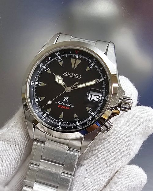 SEIKO Prospex Alpinist 39.5 MM Black Dial SS Men's Watch SPB117