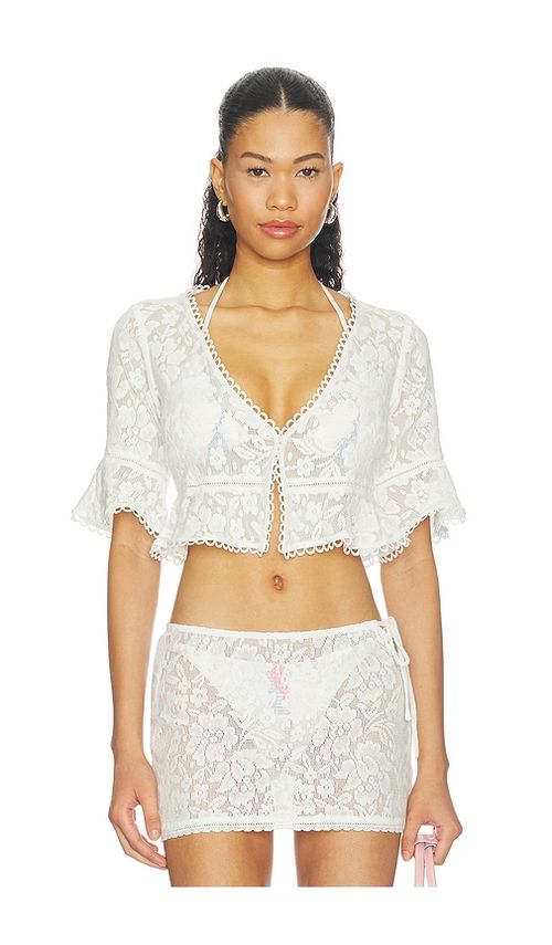 Tularosa Positano Top in White. L. Also in