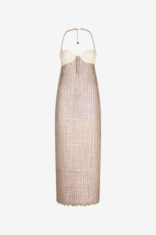 Crochet Detail Long Dress