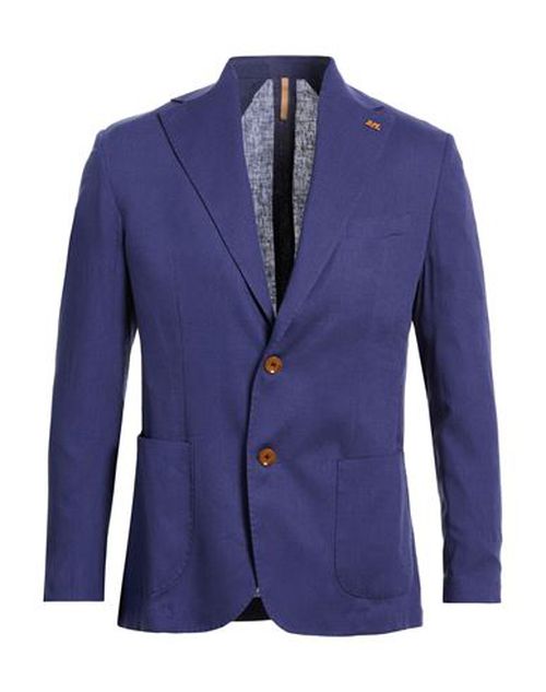 Roberto P Luxury Man Blazer Purple Size 36 Linen, Viscose